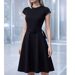 Size 6  Susana Monaco Black A-Line Dress. EUC worn once!